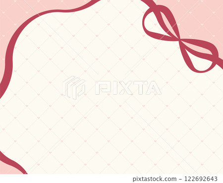 Ribbon and heart quilt pattern background illustration material Valentine's Day Mother's Day Vector Ribbon and heart quilt pattern background illustration material Valentine's Day Mother's Day Vector 122692643