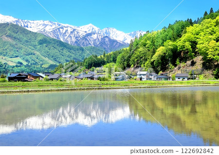 稻田和北阿爾卑斯山 稻田和北阿爾卑斯山 122692842