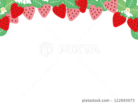 Red and pink strawberry frame 02 122693073