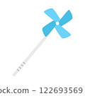 Origami windmill blue 122693569