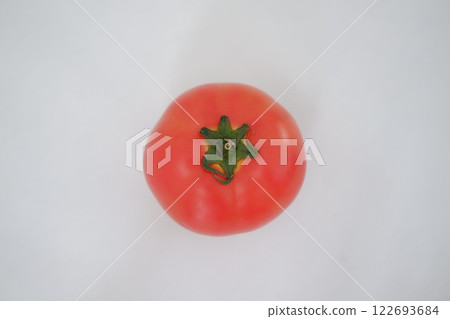tomato on a white background, close-up 122693684