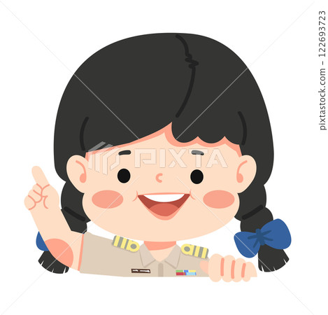 Teacher pointing with a finger 122693723