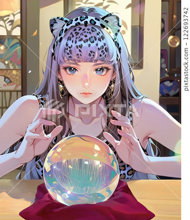 Beautiful girl fortune teller 122693742