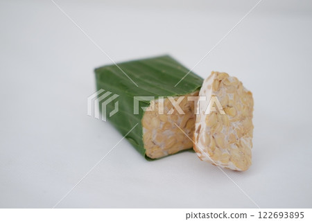 Tempeh is a traditional Indonesian food made from soybeans fermented with the Rhizopus oligosporus fungus Tempeh is a traditional Indonesian food made from soybeans fermented with the Rhizopus oligosporus fungus 122693895