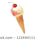 Watercolor ice cream illustration 122694111