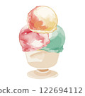 Watercolor ice cream illustration 122694112