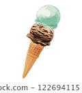 Watercolor ice cream illustration 122694115