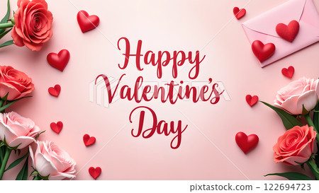 love valentine red pink background - Stock Illustration [122694723] - PIXTA