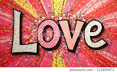 bright and colorful abstract background made of particles and paints with the inscription Love, festive and cheerful bright and colorful abstract background made of particles and paints with the inscription Love, festive and cheerful 122695672