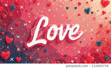 bright and colorful abstract background made of particles and paints with the inscription Love, festive and cheerful bright and colorful abstract background made of particles and paints with the inscription Love, festive and cheerful 122695739