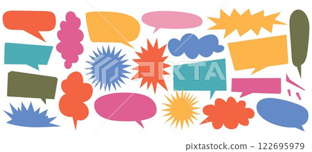 speech bubble. comic chat. vector speech bubble. 122695979