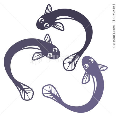 鰻魚的插圖,一種天然美味的奢侈食品 鰻魚的插圖,一種天然美味的奢侈食品 122696361