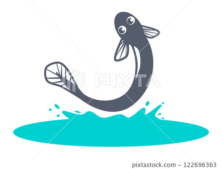 鰻魚的插圖,一種天然美味的奢侈食品 鰻魚的插圖,一種天然美味的奢侈食品 122696363