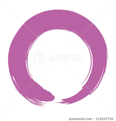 Brush, purple, one-stroke drawing, circle, vector, handwritten Brush, purple, one-stroke drawing, circle, vector, handwritten 122697726