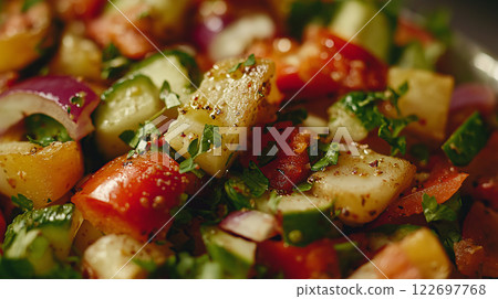 Delicious and healthy vegetable salad pictures 122697768