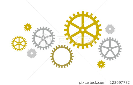 Gears Scattered Illustration Metal Vector Gears Scattered Illustration Metal Vector 122697782
