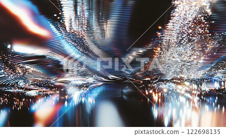 Vibrant abstract light reflection with futuristic neon textures 122698135