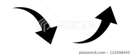 Arrows down and up set black 122698443