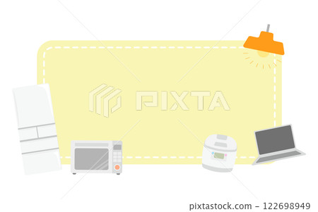 Home appliance frame yellow 122698949