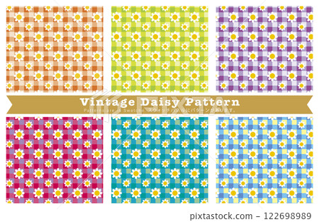 Vintage daisy seamless pattern Vintage daisy seamless pattern 122698989