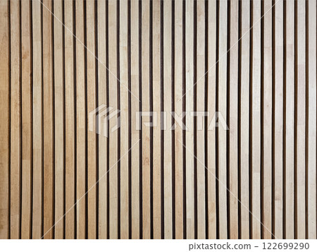 Brown Wooden Battens Wall Background. Brown Wooden Battens Wall Background. 122699290