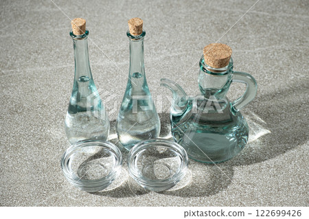Clear distilled table vinegar in a glass bowls Clear distilled table vinegar in a glass bowls 122699426