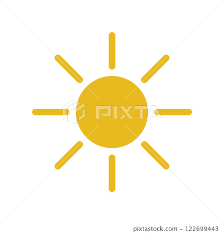Simple icon sun, a simple illustration 122699443