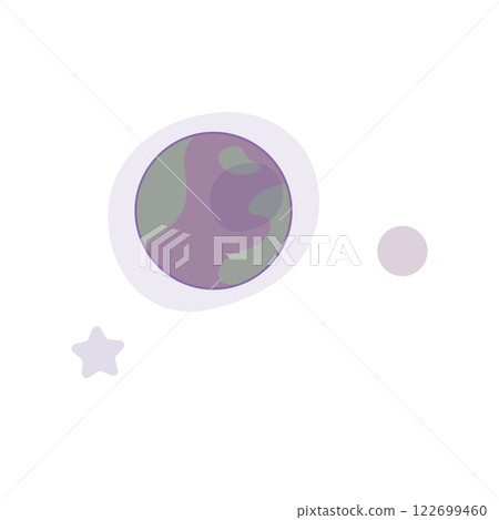 Simple icon space, planet, a simple illustration 122699460