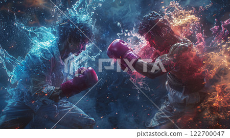 Fire vs Water Boxing Battle 122700047