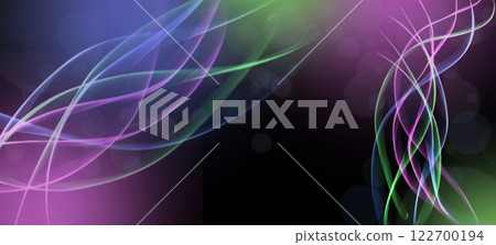 Digital lights. Flare background. Space banner. Luminous colorful blurred glowing rainbow shine on dark backdrop. Disco Digital lights. Flare background. Space banner. Luminous colorful blurred glowing rainbow shine on dark backdrop. Disco 122700194