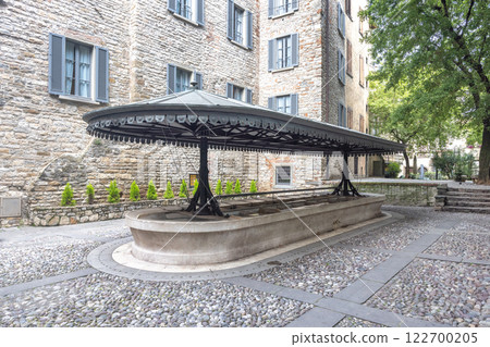 Ancient Wash House in Bergamo Upper City, Italy, Europe. Ancient Wash House in Bergamo Upper City, Italy, Europe. 122700205