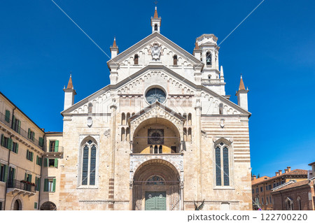 Verona Cathedral of Santa Maria Matricolare in historic centre of Verona town, Italy, Europe. Verona Cathedral of Santa Maria Matricolare in historic centre of Verona town, Italy, Europe. 122700220
