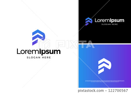 Modern letter P building house home logo vector illustration. Minimalist construction concept logo template Modern letter P building house home logo vector illustration. Minimalist construction concept logo template 122700567