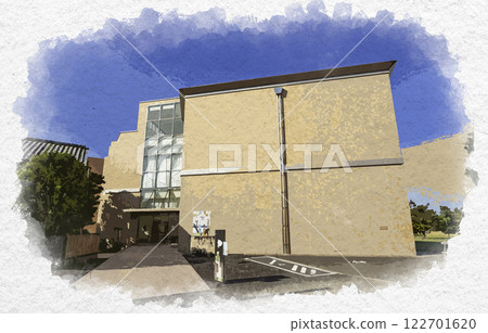 Watercolor style, Shizuoka, Toro ruins, Toro Museum, Shizuoka City, Shizuoka Prefecture Watercolor style, Shizuoka, Toro ruins, Toro Museum, Shizuoka City, Shizuoka Prefecture 122701620