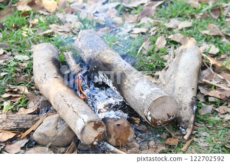 A classic wood fired stove made of solid wood is still widely used in rural areas. It represents sustainable cooking, requiring only firewood or biomass for fuel. 122702592