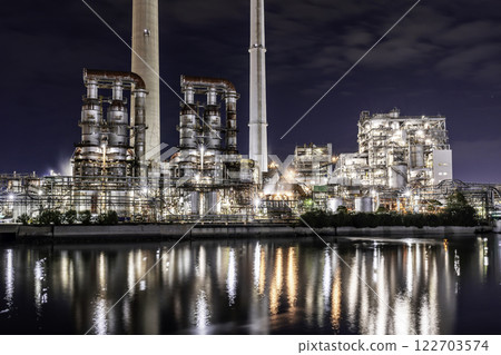 Shunan Factory Night View Tokuyama Tokuyama Manufacturing Plant Private Power Plant Shunan City, Yamaguchi Prefecture 122703574