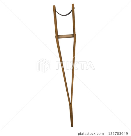 Traditional wooden tripod stand used for various activities outdoors Traditional wooden tripod stand used for various activities outdoors 122703649