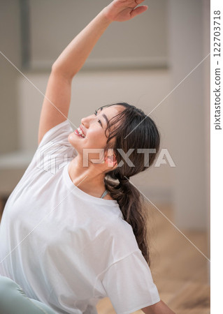 A young lad yoga A young lad yoga 122703718