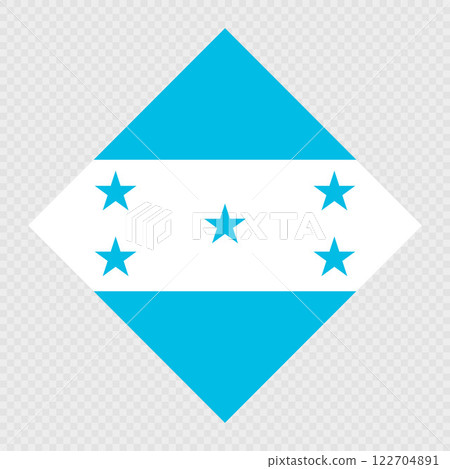 Honduras rhombus flag. Vector illustration. Honduras rhombus flag. Vector illustration. 122704891