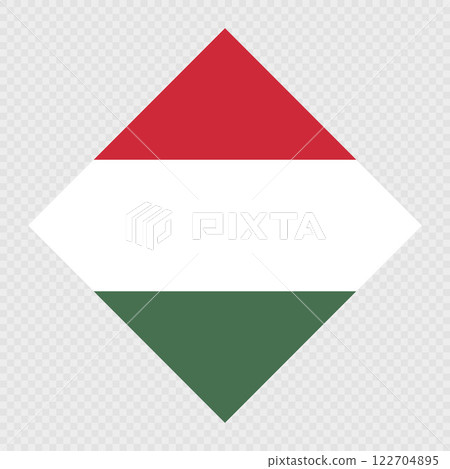 Hungary rhombus flag. Vector illustration. Hungary rhombus flag. Vector illustration. 122704895