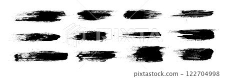 Black paint brush strokes collection Black paint brush strokes collection 122704998