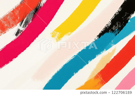 Vibrant abstract brush strokes in multicolored artistic design, AI Generative 122706189