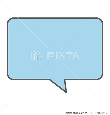 A simple and easy-to-use square speech bubble 122707057