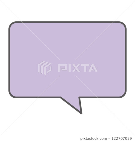 A simple and easy-to-use square speech bubble A simple and easy-to-use square speech bubble 122707059