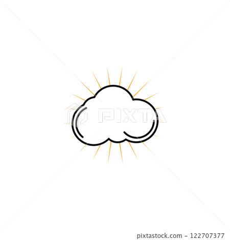cloud icon in simple style 122707377