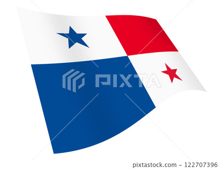 Panama waving flag graphic with clipping path 122707396