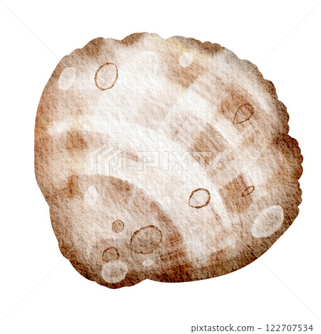 Watercolor illustration seashell on white background. Hand drawn painting of wild underwater conch. Marine or ocean undersea life. Drawing shellfish for marine life holiday celebration templates. 122707534