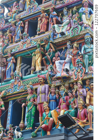 Detail of Sri Mariamman temple in Singapore Detail of Sri Mariamman temple in Singapore 122707689