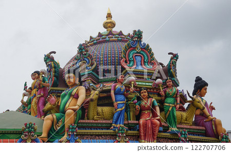 Detail of Sri Mariamman temple in Singapore Detail of Sri Mariamman temple in Singapore 122707706
