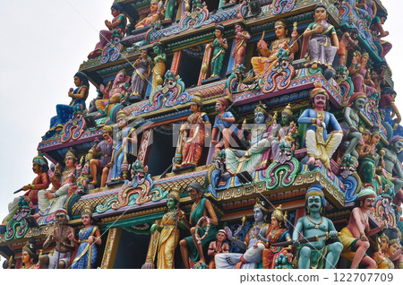 Detail of Sri Mariamman temple in Singapore Detail of Sri Mariamman temple in Singapore 122707709